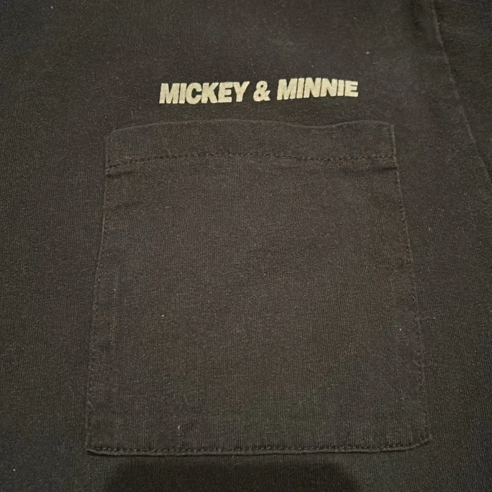 Rare Vintage Unisex Disney Apparel Mickey and Minnie Mouse Black T-Shirt Cotton - Picture 5 of 10